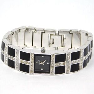 Bulova Women's Watch 98L109 Black Crystal Accent Stainless Steel Bracelet Ladies